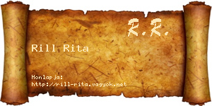 Rill Rita névjegykártya