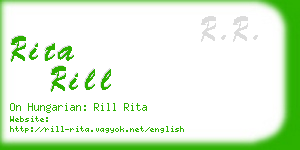 rita rill business card